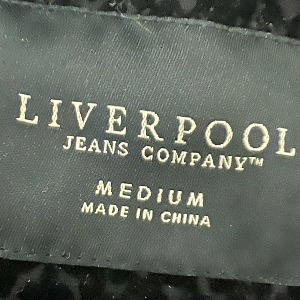 Liverpool black faux leather snake print embossed mixed media moto jacket - Picture 10 of 11